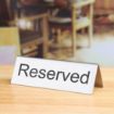 Picture of Olympia Brushed Steel Reserved Table Sign (Pack of 10)
