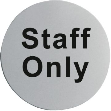 Picture of Stainless Steel Door Sign - Staff Only