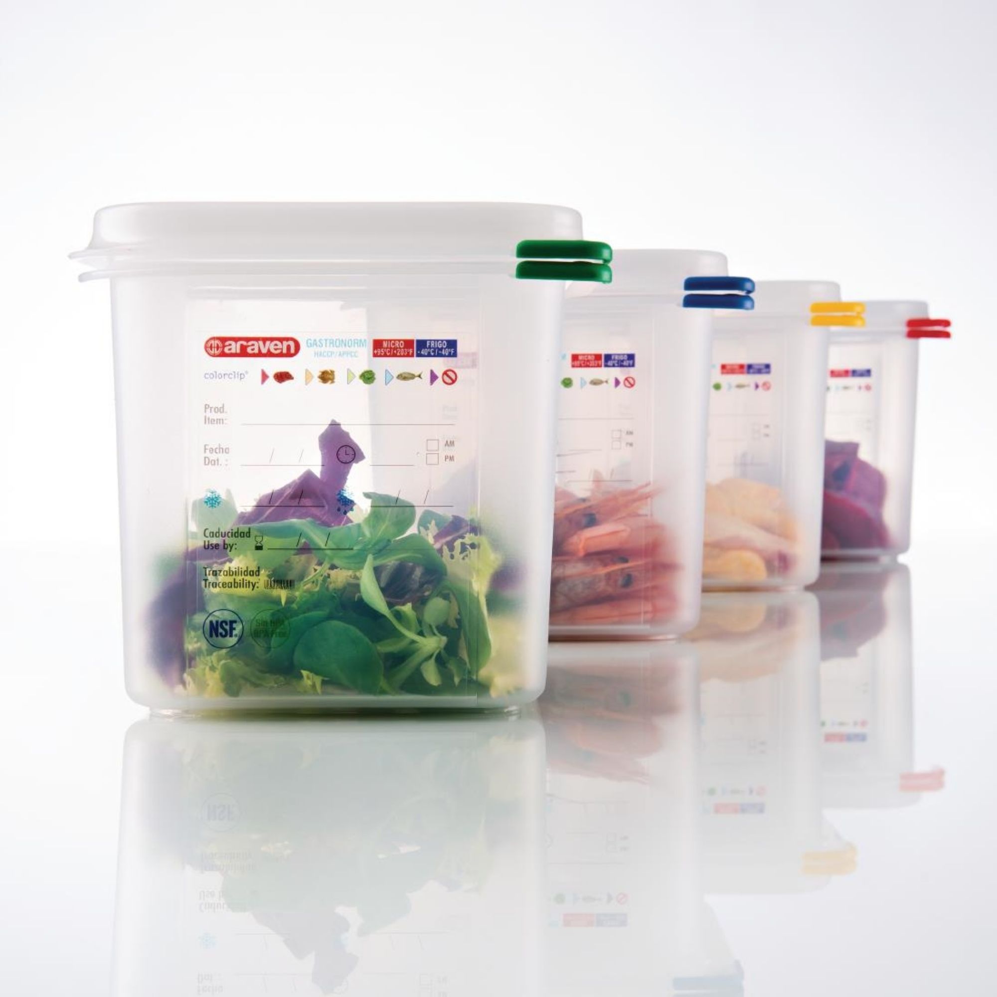 Picture of Araven Polypropylene 1/6 Gastronorm Food Containers 2.6Ltr (Pack of 4)