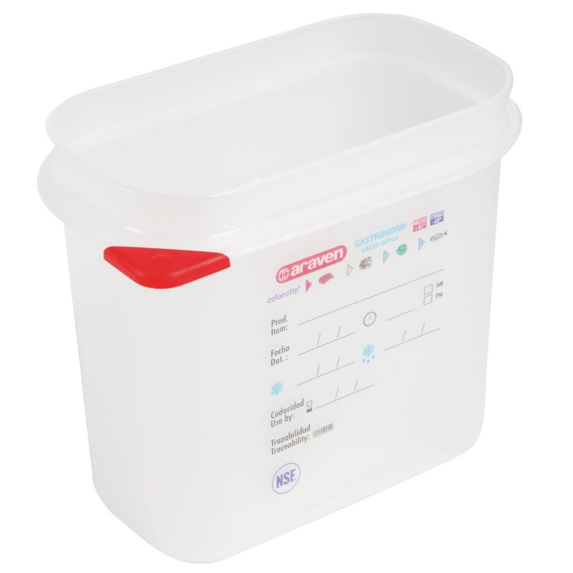 Picture of Araven Polypropylene 1/9 Gastronorm Food Storage Container 1.5Ltr (Pack of 4)