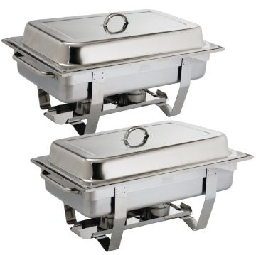Picture of Olympia Milan Chafing Set 1/1 GN (Pack of 2)