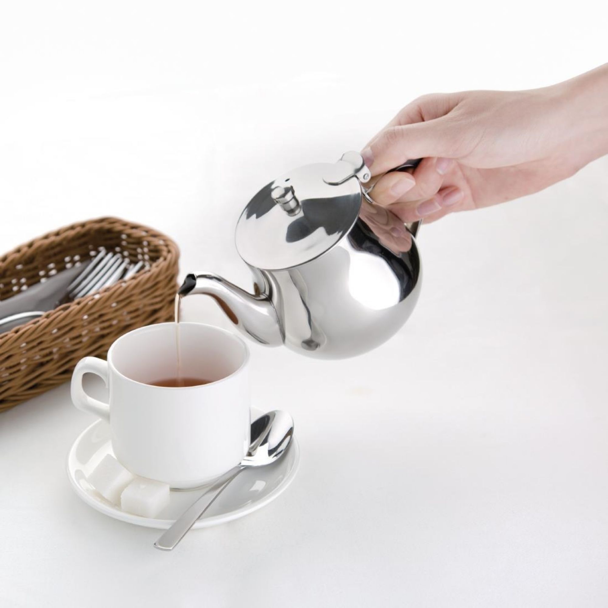 Picture of Olympia Arabian Stainless Steel Teapot 500ml