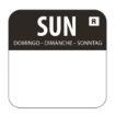 Picture of Hygiplas Removable Colour Coded Food Labels Sunday (Pack of 1000)