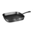 Picture of Vogue Square Cast Iron Ribbed Skillet Pan 24cm