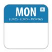 Picture of Hygiplas Removable Colour Coded Food Labels Monday (Pack of 1000)