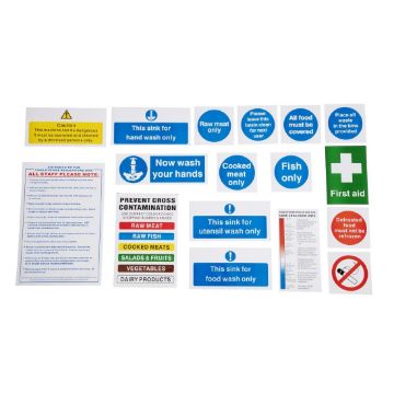 Picture of Vogue Bumper Hygiene Catering Sign Pack