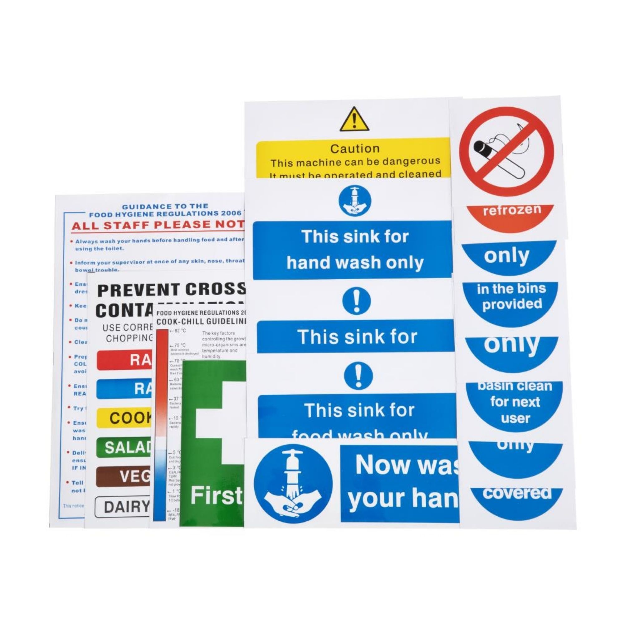 Picture of Vogue Bumper Hygiene Catering Sign Pack