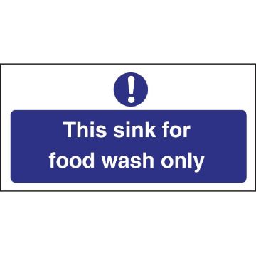 Picture of Vogue Food Wash Only Sign
