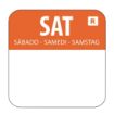 Picture of Hygiplas Removable Colour Coded Food Labels Saturday (Pack of 1000)