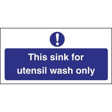 Picture of Vogue Utensil Wash Only Sign