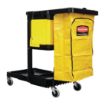 Picture of Rubbermaid Traditional Janitorial Cleaning Cart with Yellow Bag and Zip