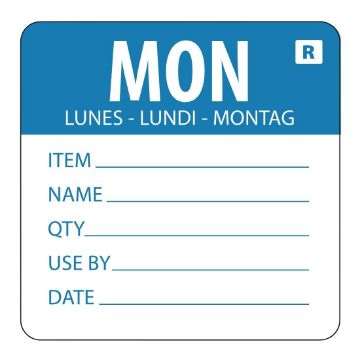 Picture of Hygiplas Removable Day of the Week Label Monday (Pack of 500)
