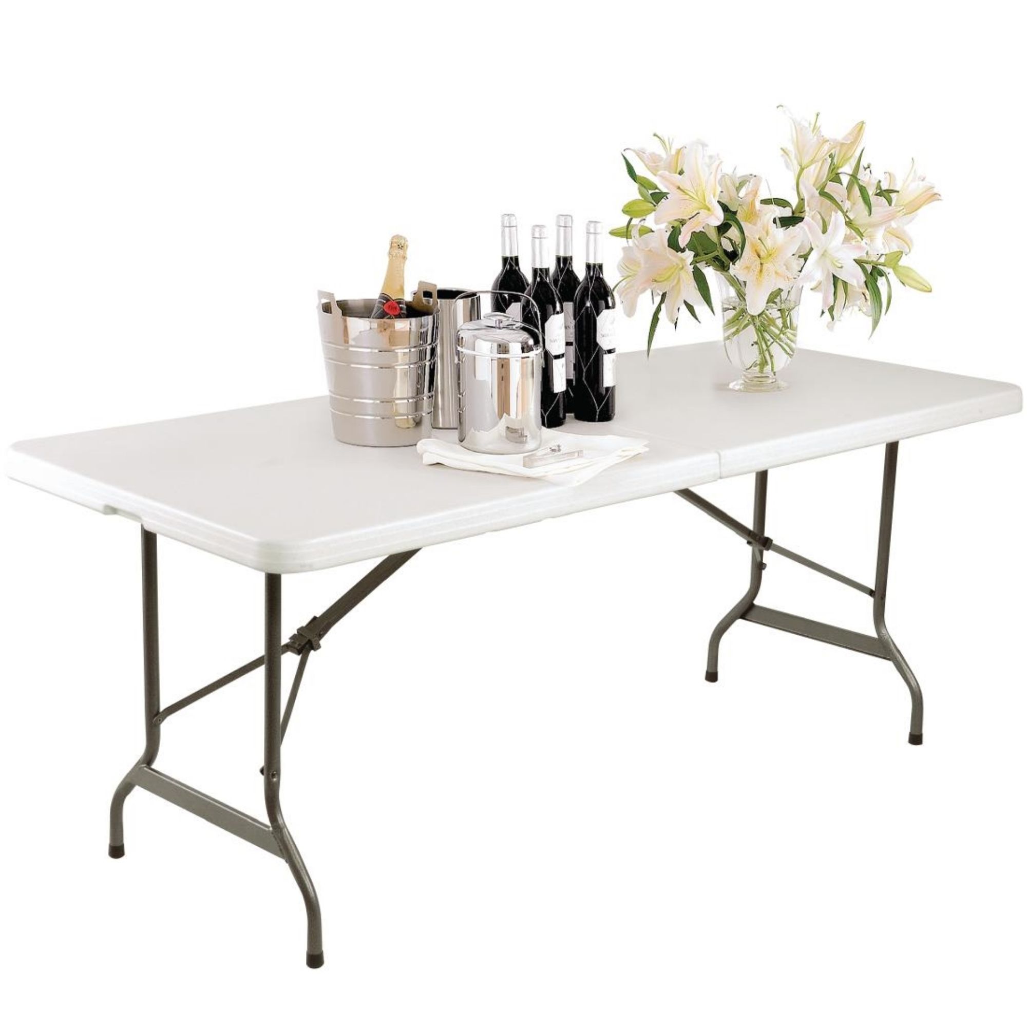 Picture of Bolero Rectangular Centre Folding Table 6ft White