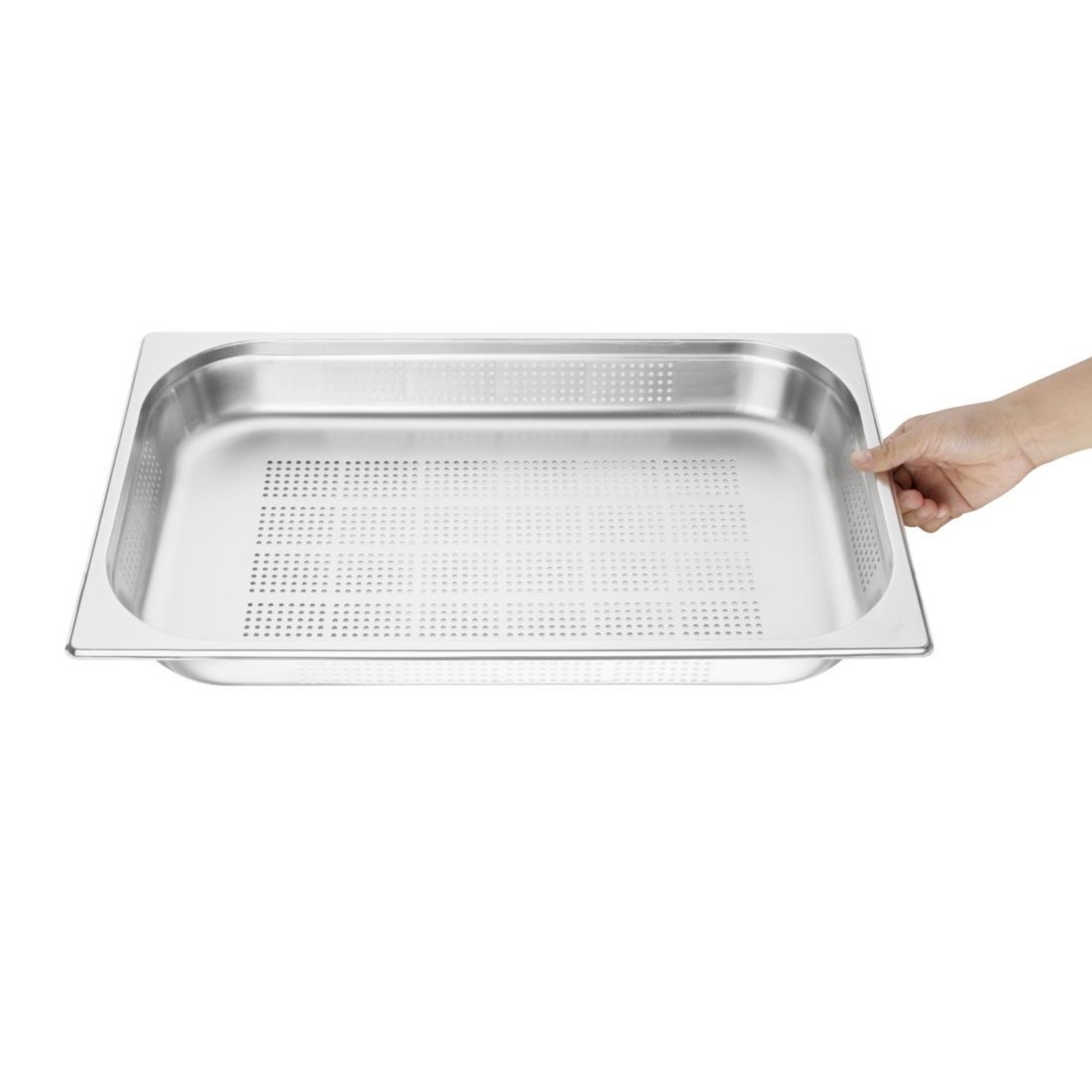Picture of Vogue Stainless Steel Perforated 1/1 Gastronorm Tray 65mm