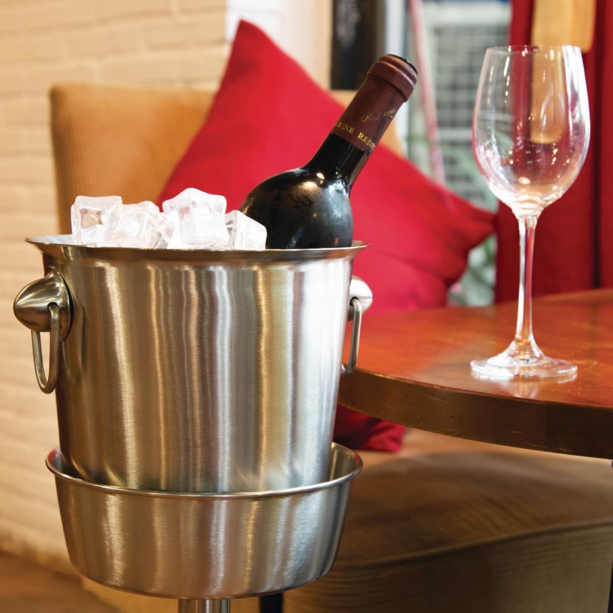 Picture of Olympia Brushed Stainless Steel Wine And Champagne Bucket Stand