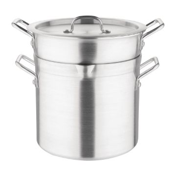Picture of Vogue Aluminium Double Boiler Pan With Lid 28cm