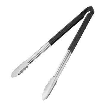 Picture of Hygiplas Colour Coded Serving Tong Black 405mm