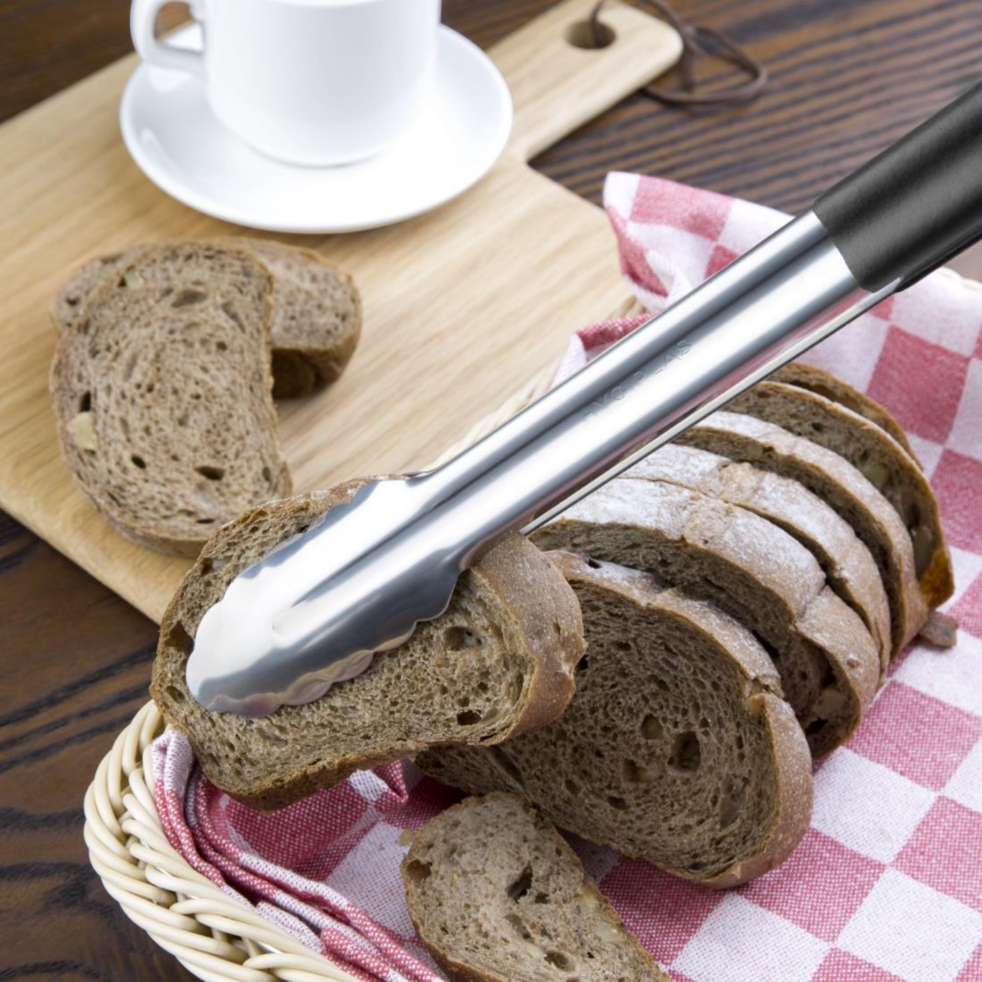 Picture of Hygiplas Colour Coded Serving Tong Black 405mm