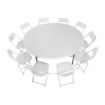 Picture of Bolero Round PE Centre Folding Table White 6ft - HC270