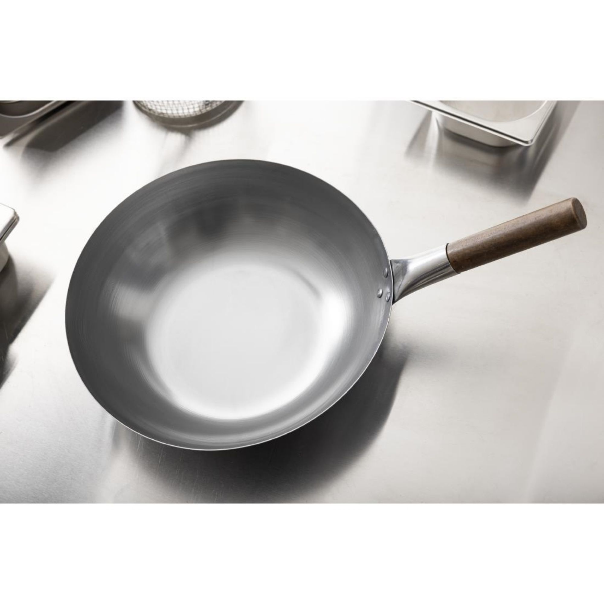 Picture of London Wok Flat Bottom Wok 330mm