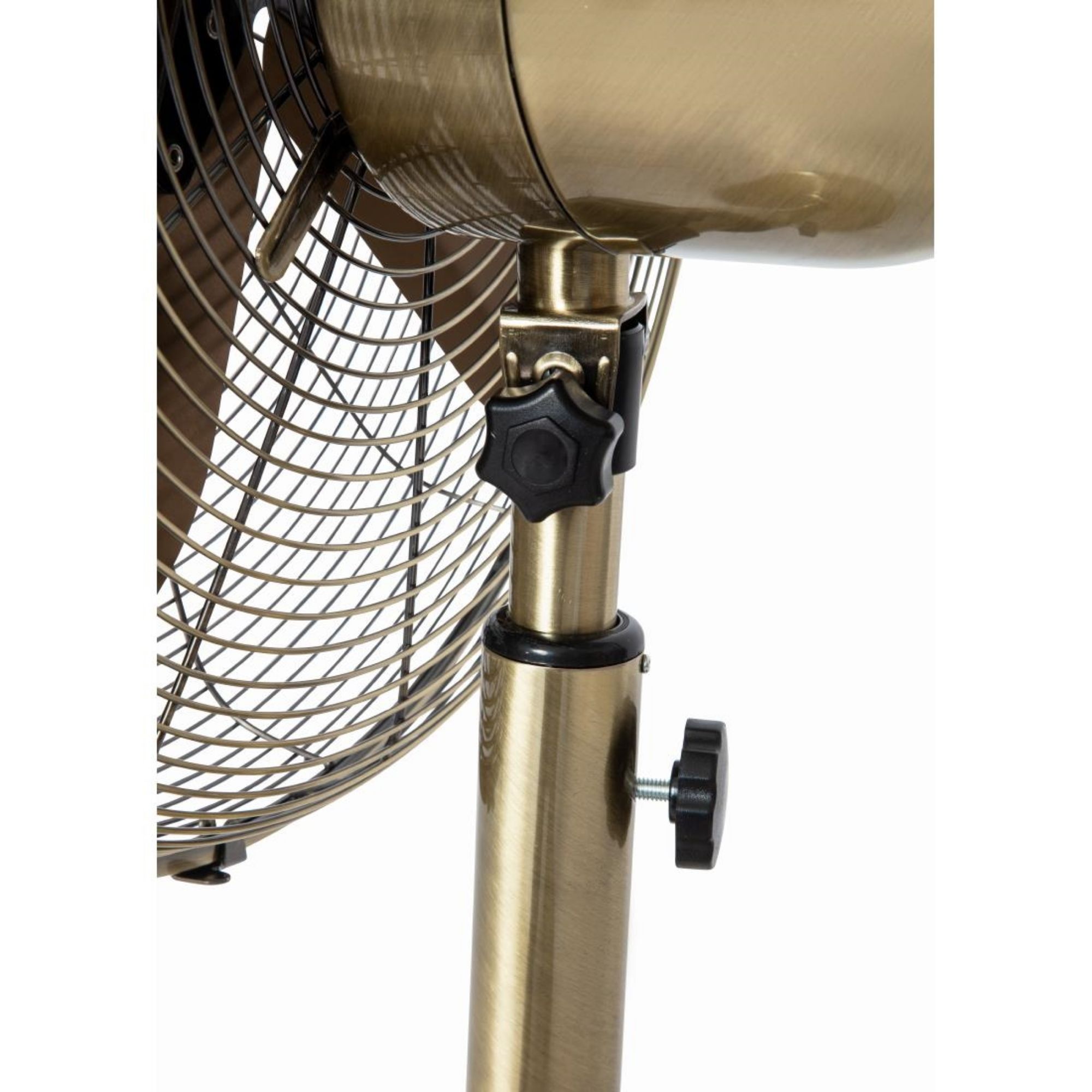 Picture of Status 16" Oscillating Antique Brass Stand Fan