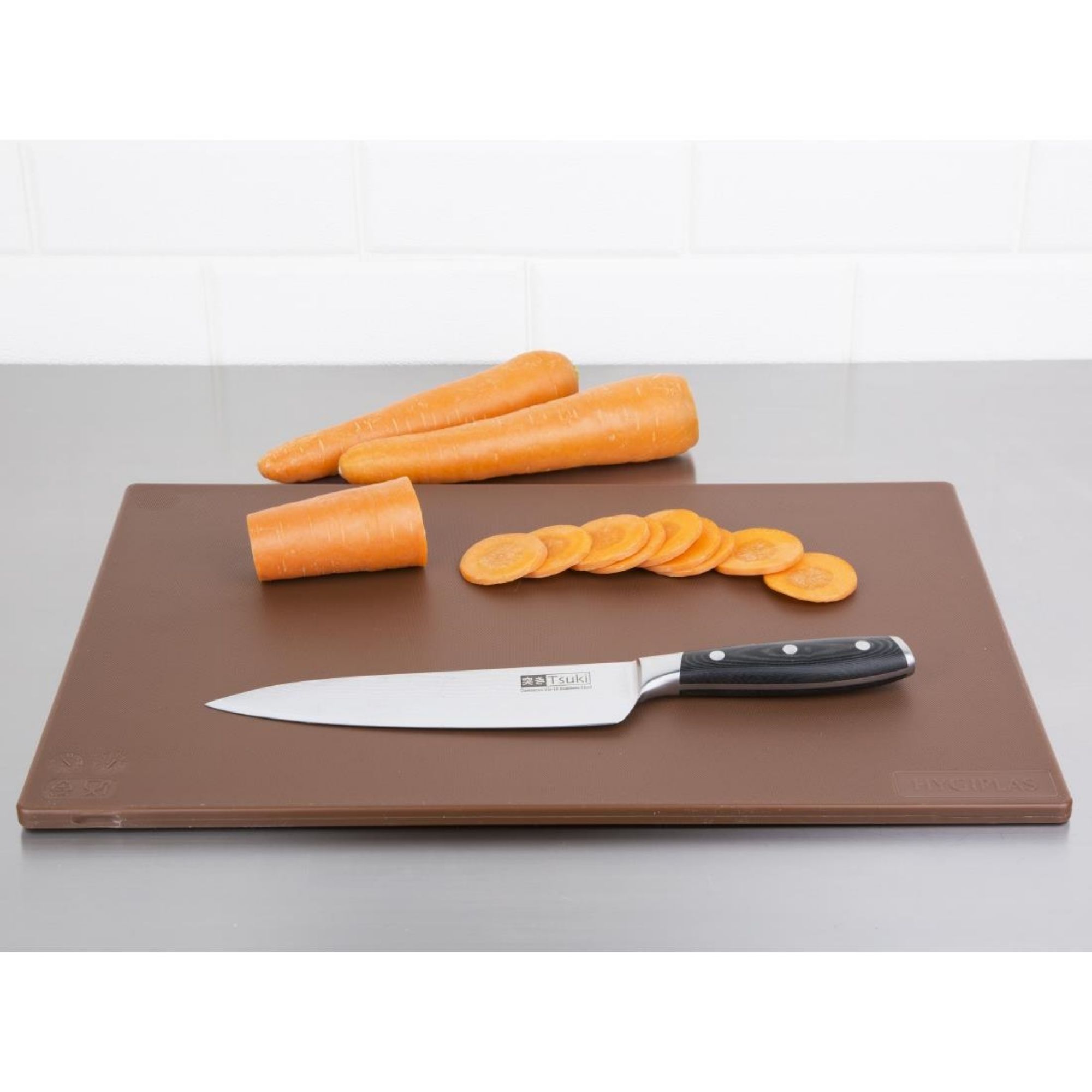 Picture of Hygiplas Low Density Antibacterial Chopping Board Brown 450x300x10mm