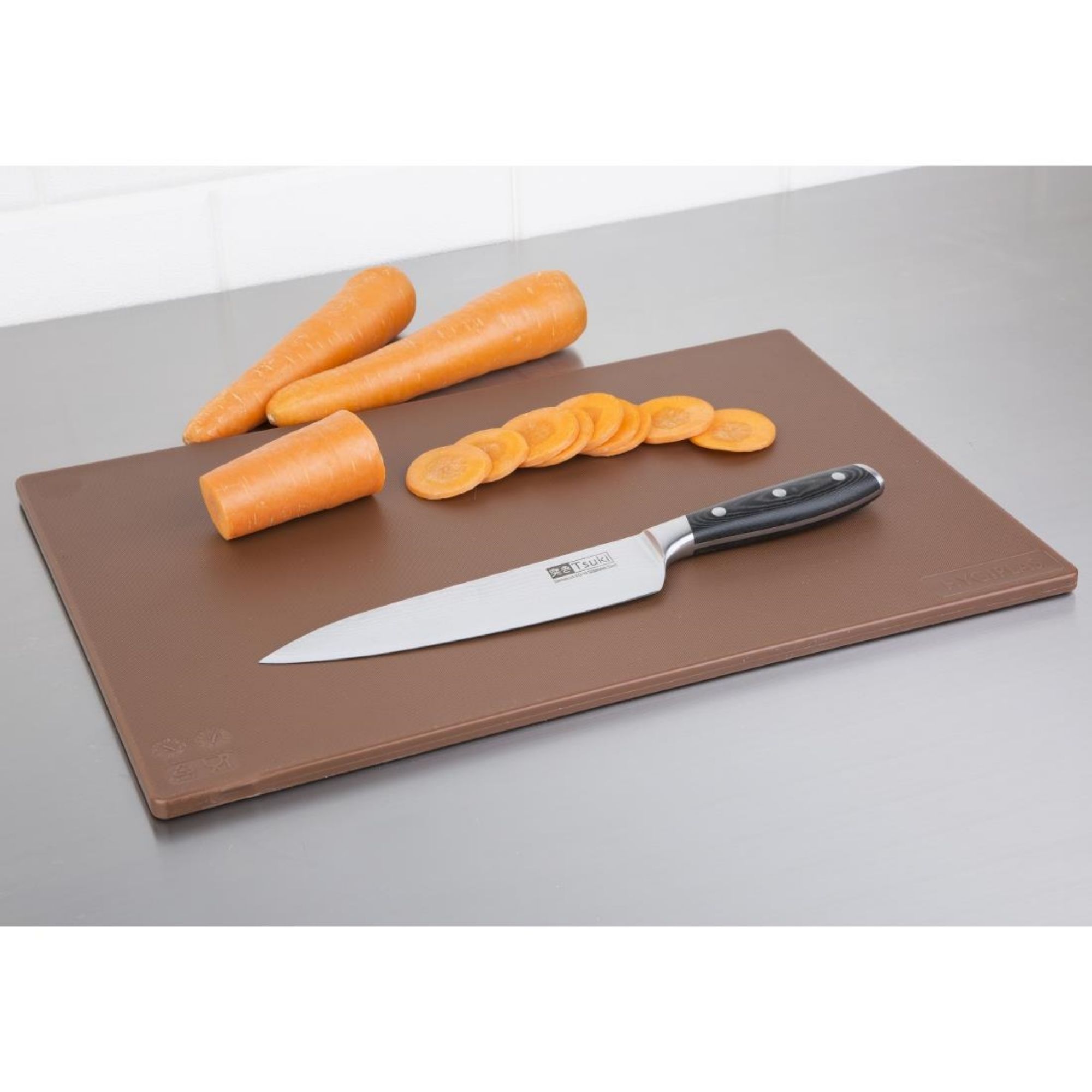 Picture of Hygiplas Low Density Antibacterial Chopping Board Brown 450x300x10mm