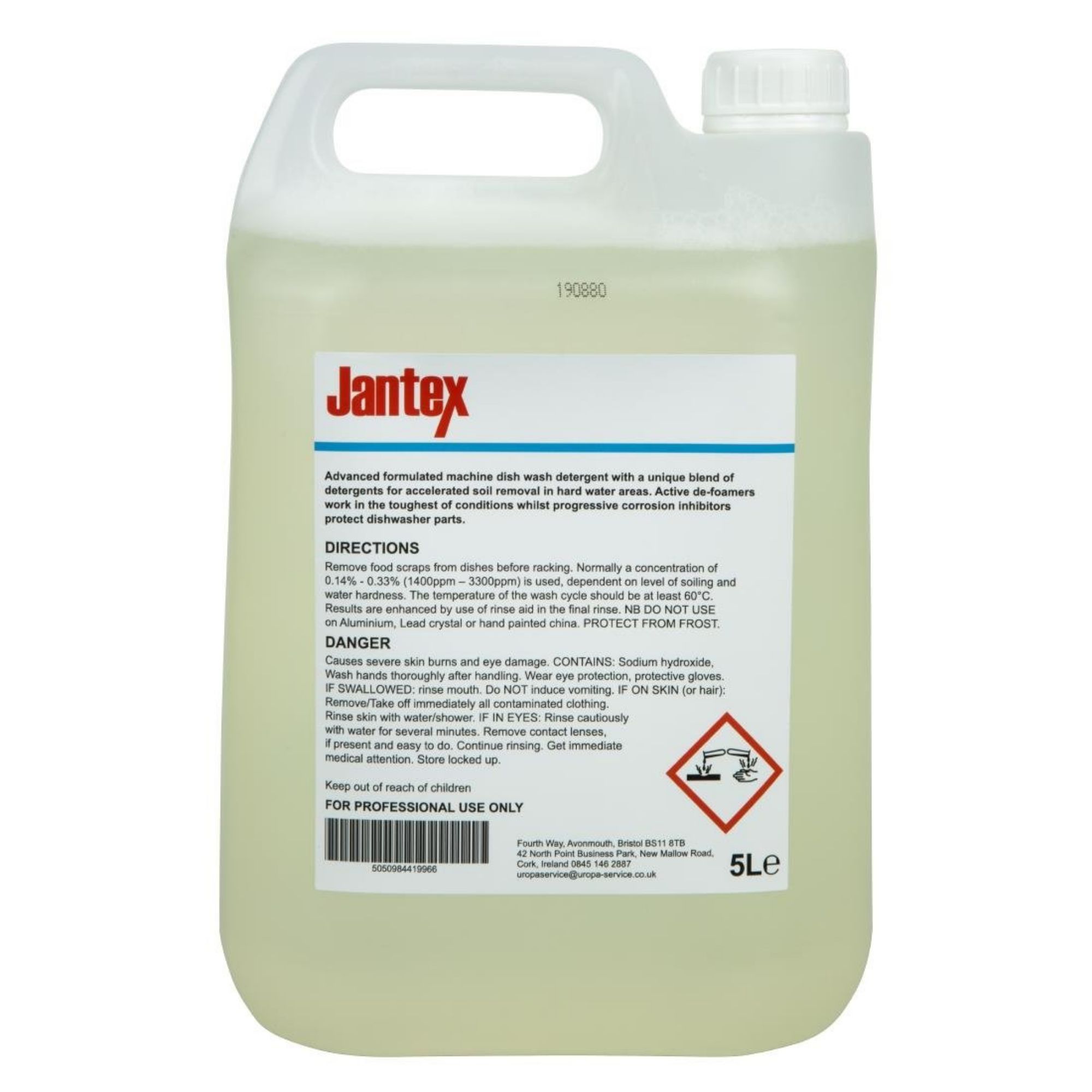 Picture of Jantex Pro Hard Water Dishwasher Detergent 5Ltr