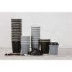 Picture of Fiesta Recyclable Coffee Cups Ripple Wall Charcoal 340ml / 12oz (Pack of 500)