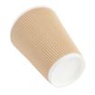 Picture of Fiesta Recyclable Coffee Cups Ripple Wall Kraft 340ml / 12oz (Pack of 500)