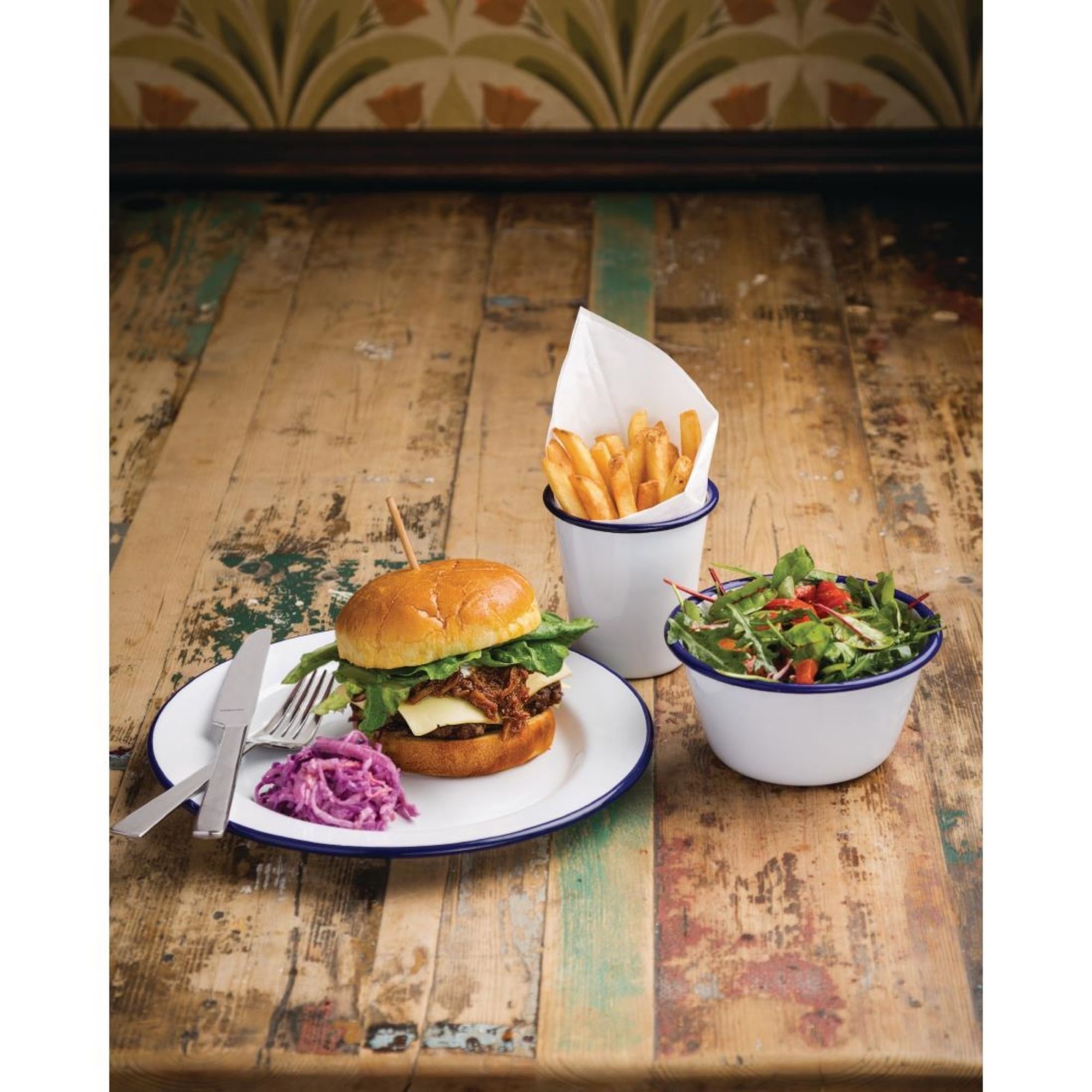 Picture of Olympia Enamel Tumblers 310ml (Pack of 6)