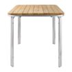 Picture of Bolero Square Ash and Aluminium Table 700mm