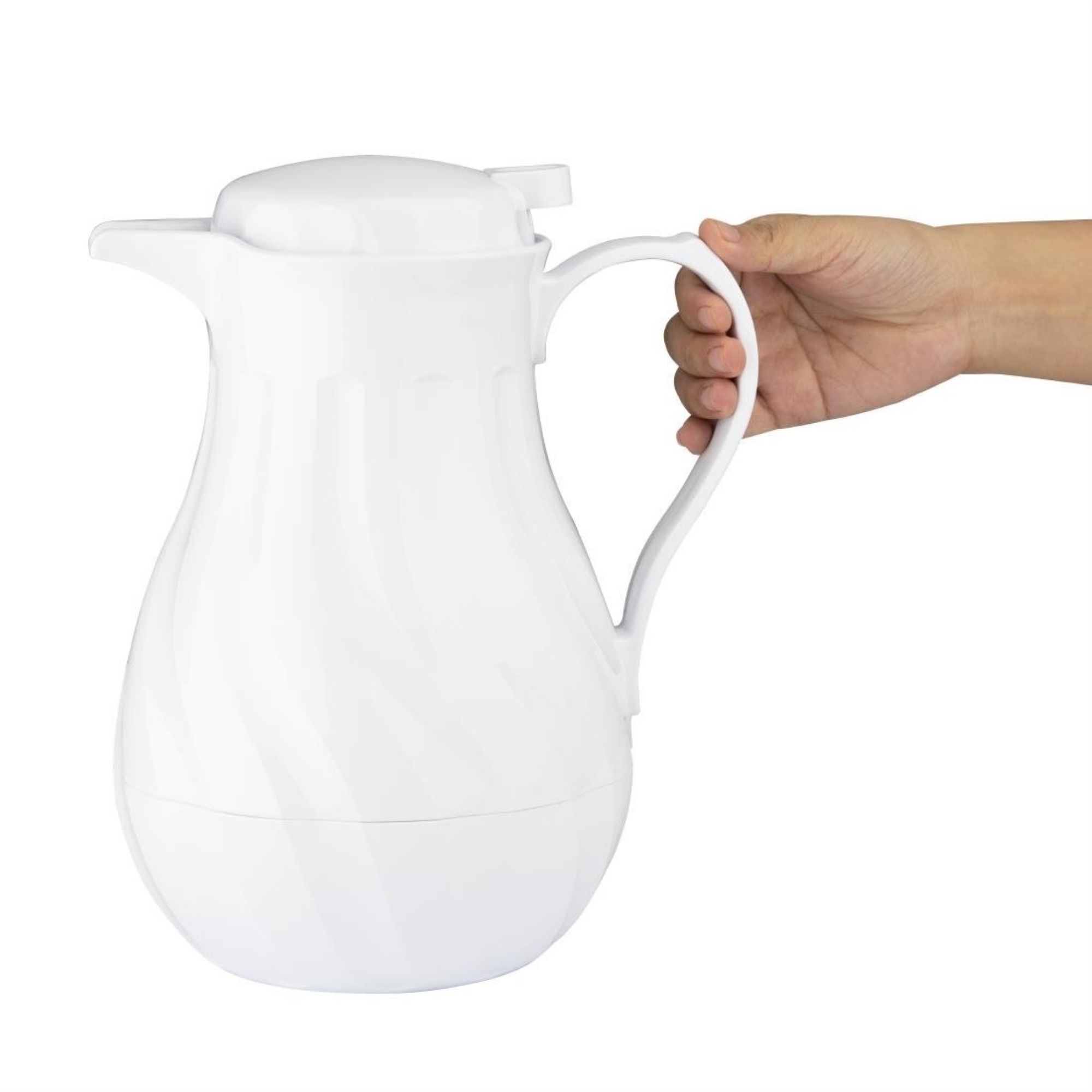 Picture of Olympia Insulated Swirl Jug White 2Ltr