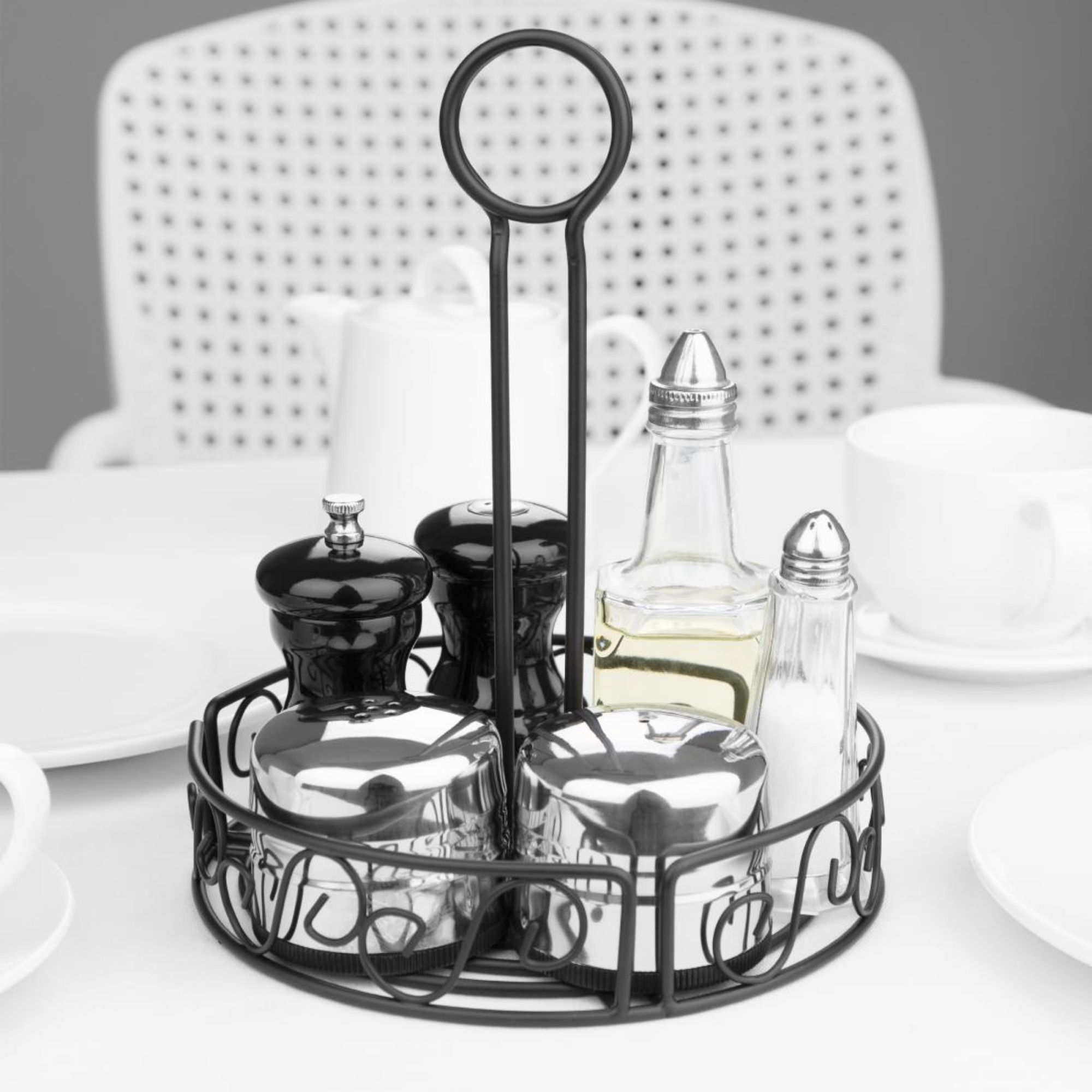 Picture of Olympia Wire Condiment Holder Black