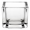 Picture of Olympia Glass Tealight Holder Square Clear (Pack of 6)