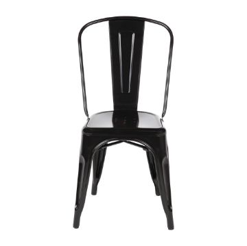 Picture of Bolero Bistro Steel Side Chairs Black (Pack of 4)
