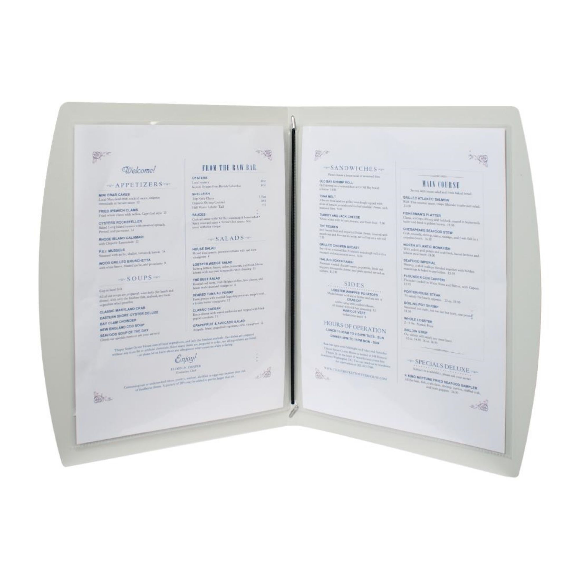 Picture of Securit Rio Menu Cover Black A4
