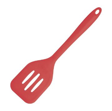 Picture of Vogue Silicone Flexible Slotted Spatula Red 31cm