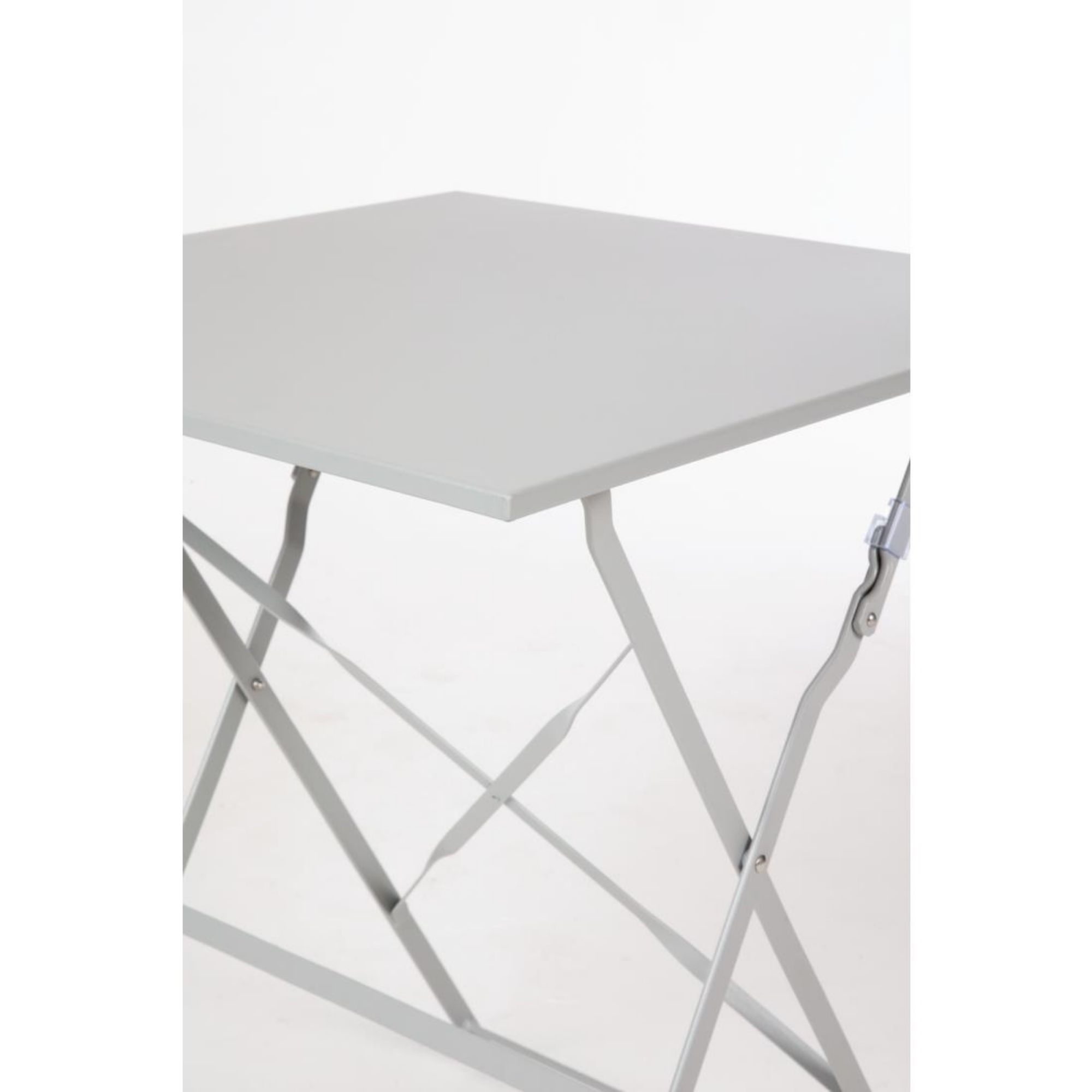 Picture of Bolero Square Pavement Style Steel Table Grey 600mm