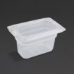 Picture of Vogue Polypropylene 1/9 Gastronorm Container with Lid 100mm (4 pack)