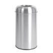 Picture of Bolero Stainless Steel Open Lid Bullet Bin Silver 40Ltr