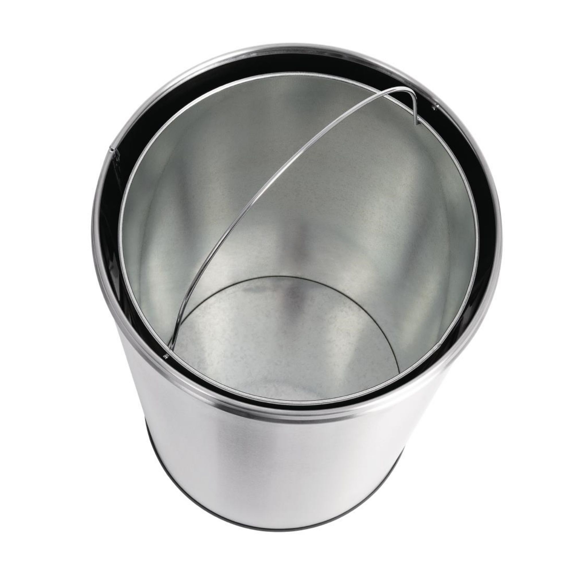 Picture of Bolero Stainless Steel Open Lid Bullet Bin Silver 40Ltr