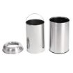 Picture of Bolero Stainless Steel Open Lid Bullet Bin Silver 40Ltr