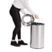 Picture of Bolero Stainless Steel Open Lid Bullet Bin Silver 40Ltr