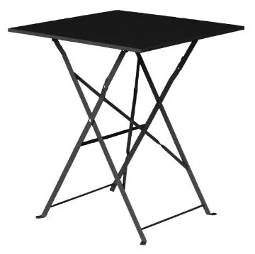 Picture of Bolero Black Square Pavement Style Steel Table
