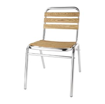 Picture of Bolero Aluminium & Ash Bistro Side Chairs (Pack of 4)