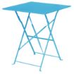 Picture of Bolero Pavement Style Square Steel Table Seaside Blue 600mm