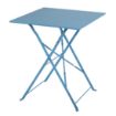Picture of Bolero Pavement Style Square Steel Table Seaside Blue 600mm