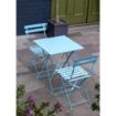 Picture of Bolero Pavement Style Square Steel Table Seaside Blue 600mm