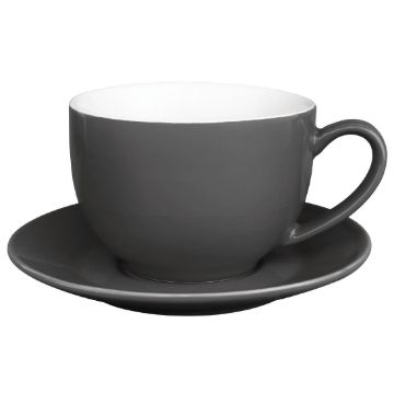 Picture of Olympia Cafe Cappuccino Cup Charcoal - 340ml 11.5fl oz (Box 12)